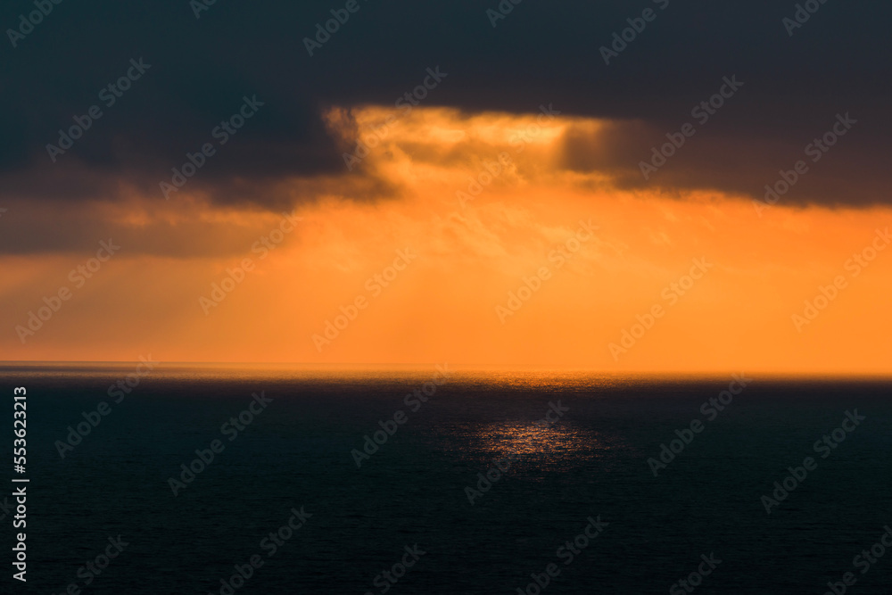 sunset over the sea