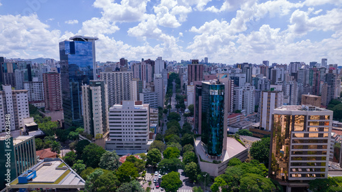 Aerial view of the central region of Belo Horizonte, Minas Gerais, Brazil. commercial buildings © Pedro