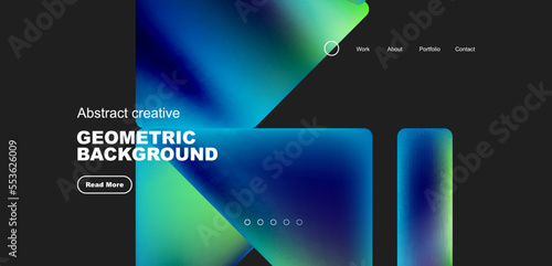 Fluid triangles minimal abstract background. Techno or business concept, pattern for wallpaper, banner, background, landing page