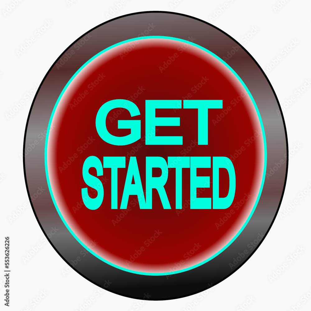 Get started icon,internet button for click vector Get started icon,internet button for click vector