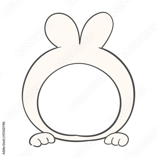 얼굴 합성용 하얀토끼 얼굴