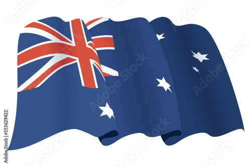 australian flag waving