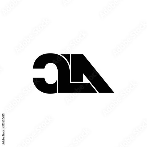 CLA letter monogram logo design vector