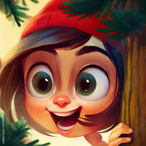 cute little girl - Christmas card