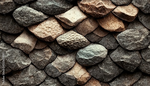 Pile of stones background, Generative AI