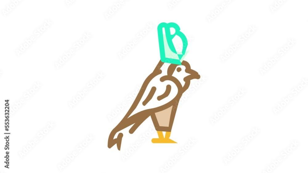 bird egypt color icon animation bird egypt color icon animation