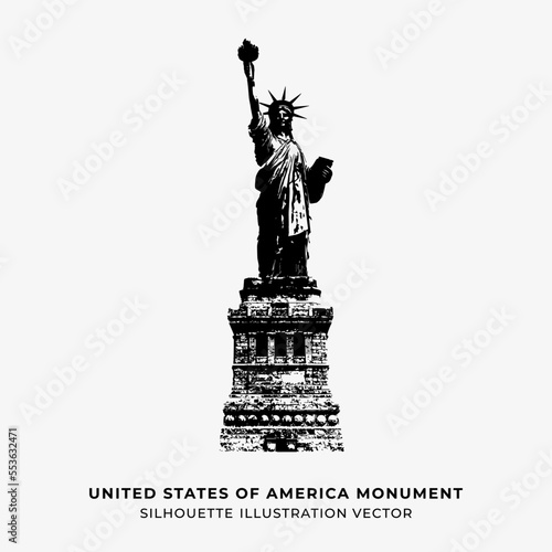 america monument silhouette illustration vector