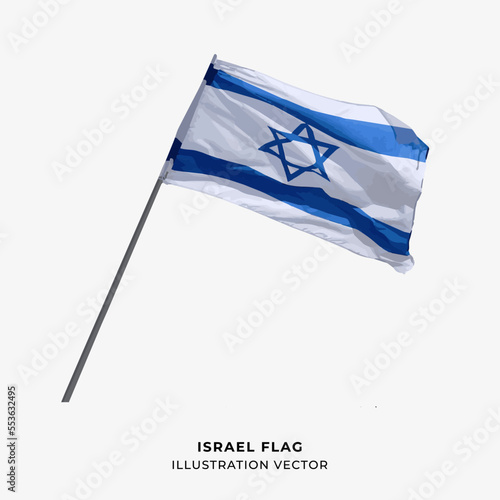 colored israel flag illustration vector