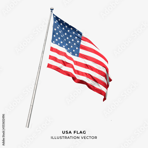 colored usa flag illustration vector