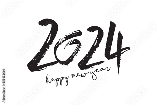 Happy New Year 2024 text design. 