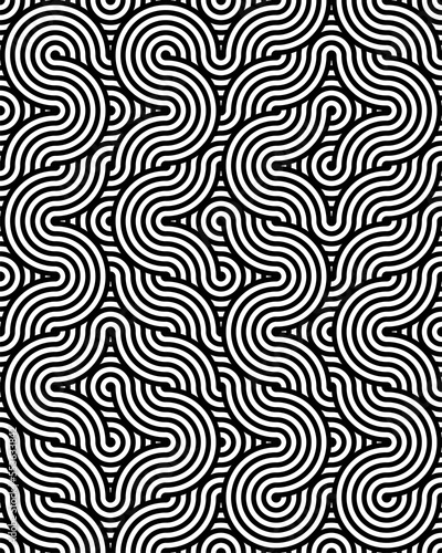 Seamless Wave Vector 1920s Art Texture. Continuous Line Graphic Gatsby Texture Pattern. Repetitive Decorative 20s Deco Pattern. stock illustration 1920-1929, Abstract, Art, Art Deco, Backgrounds © BABU