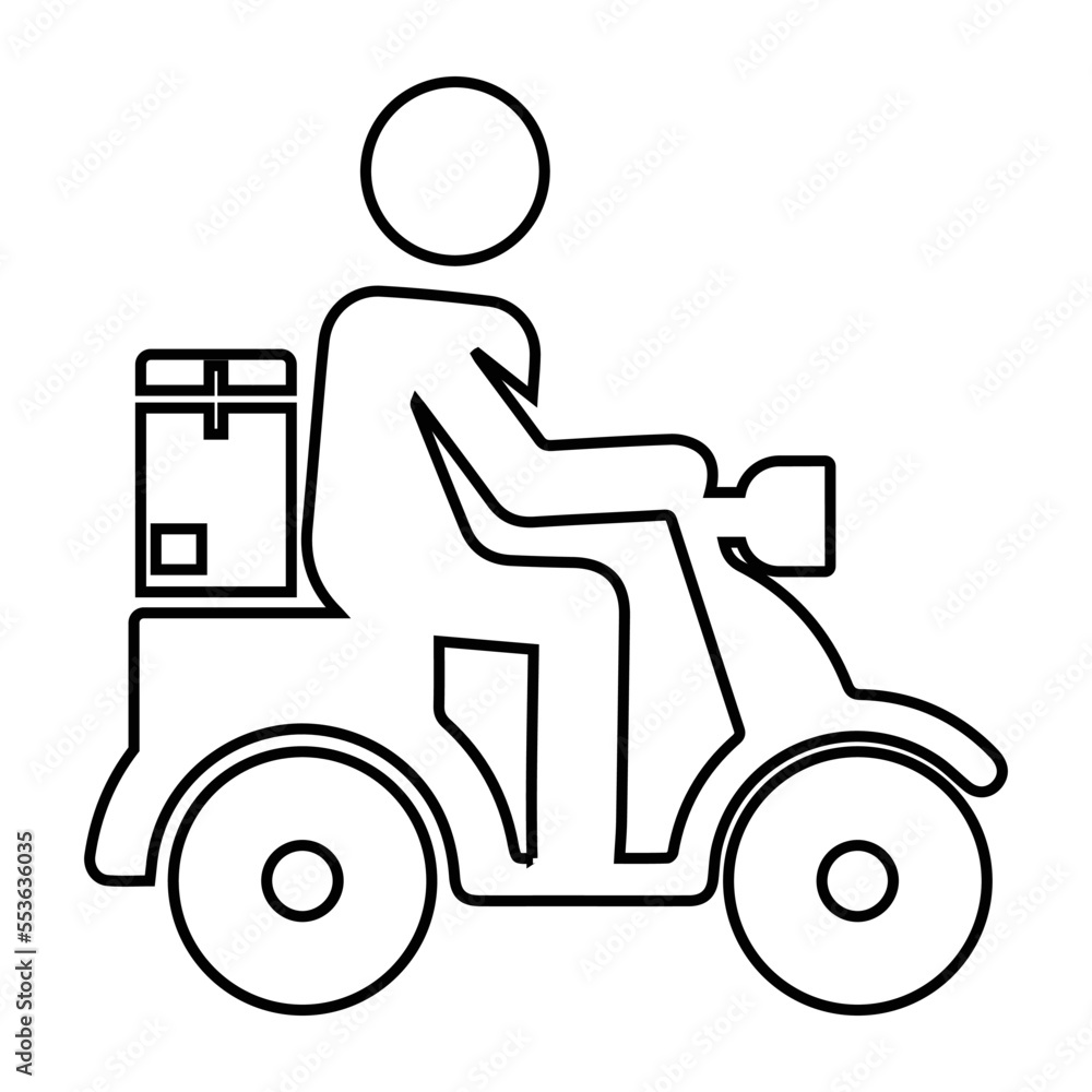 Delivery, logistic, motorcycle icon