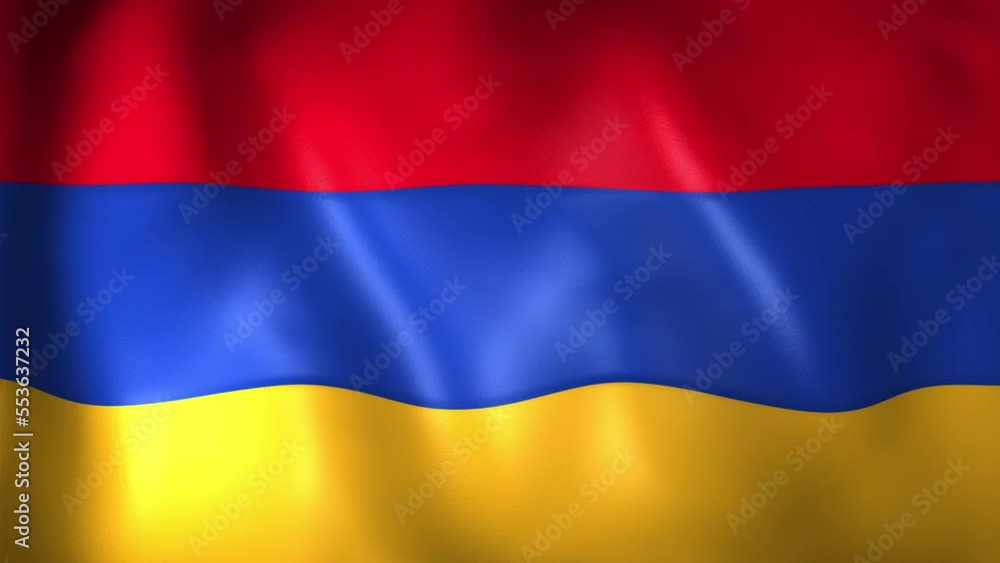 Animation of the Armenian flag. 4K. Armenia flag flying, Republic of Armenia flag render animation Animation of the Armenian flag. 4K. Armenia flag flying, Republic of Armenia flag render animation