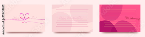 オリジナルバレンタインベクター文字と　シンプルな楕円柄の　メッセージが書ける　長方形テンプレートカード/ポストカード/メモ/背景/壁紙/ビジネス