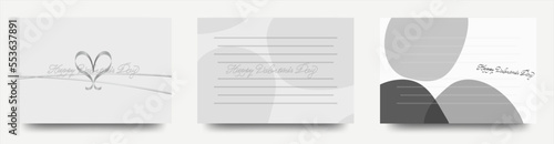 オリジナルバレンタインベクター文字と　シンプルな楕円柄の　メッセージが書ける　長方形テンプレートカード/ポストカード/メモ/背景/壁紙/ビジネス