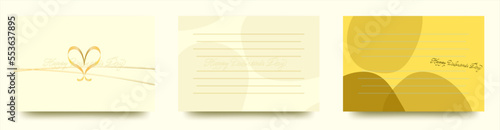 オリジナルバレンタインベクター文字と　シンプルな楕円柄の　メッセージが書ける　長方形テンプレートカード/ポストカード/メモ/背景/壁紙/ビジネス