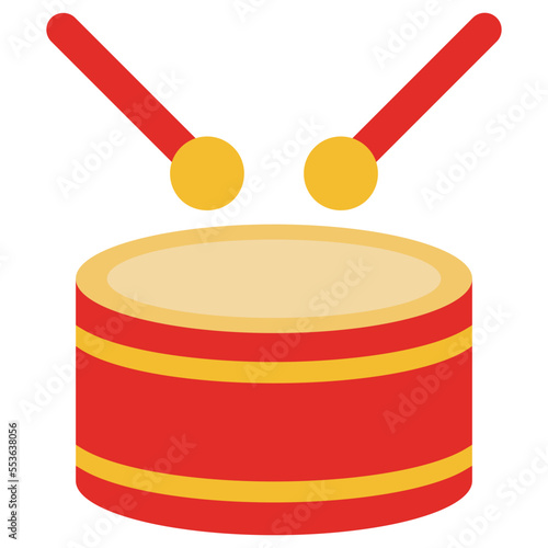 drum and stick percussion illustration
