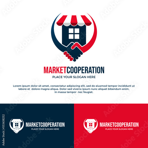Mart or store cooperation vector logo template