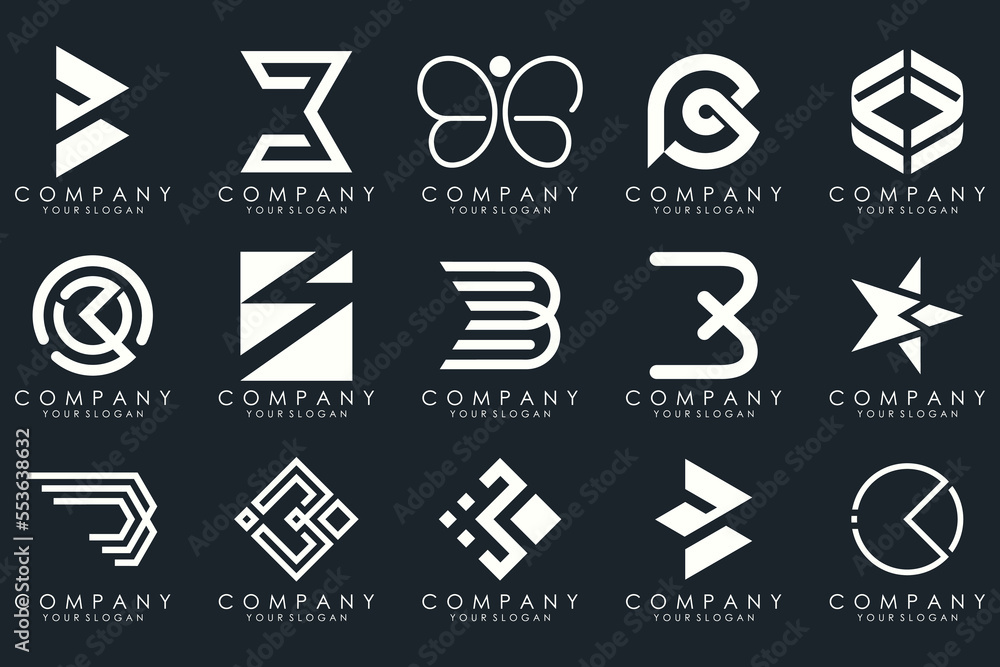 abstract letter B logo icon set. design for business of luxury, elegant, simple. abstract letter B logo icon set. design for business of luxury, elegant, simple.