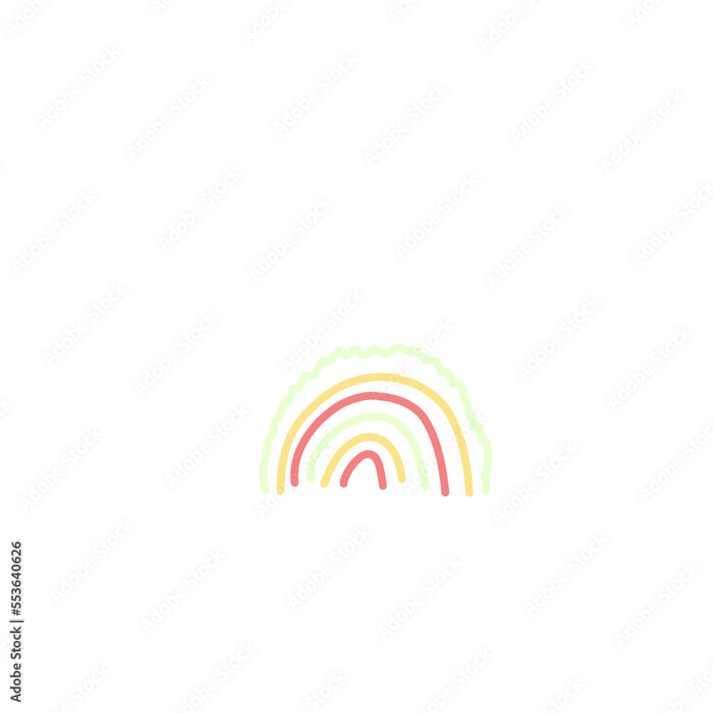 Cartoon rainbow. Colourful rainbows Cartoon rainbow. Colourful rainbows