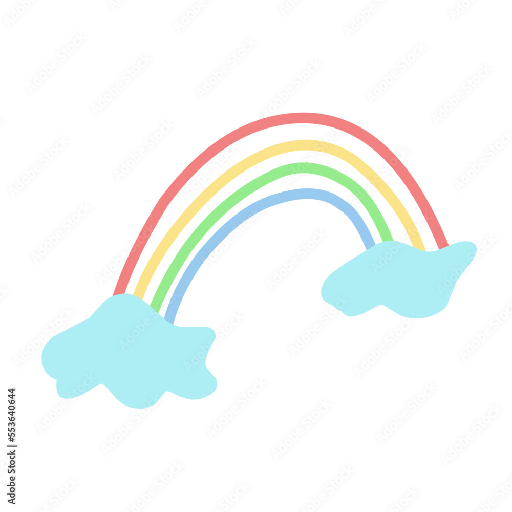 Cartoon rainbow. Colourful rainbows Cartoon rainbow. Colourful rainbows
