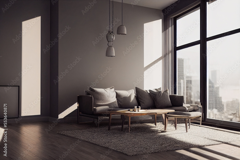 Fototapeta premium Mockup frame in interior background