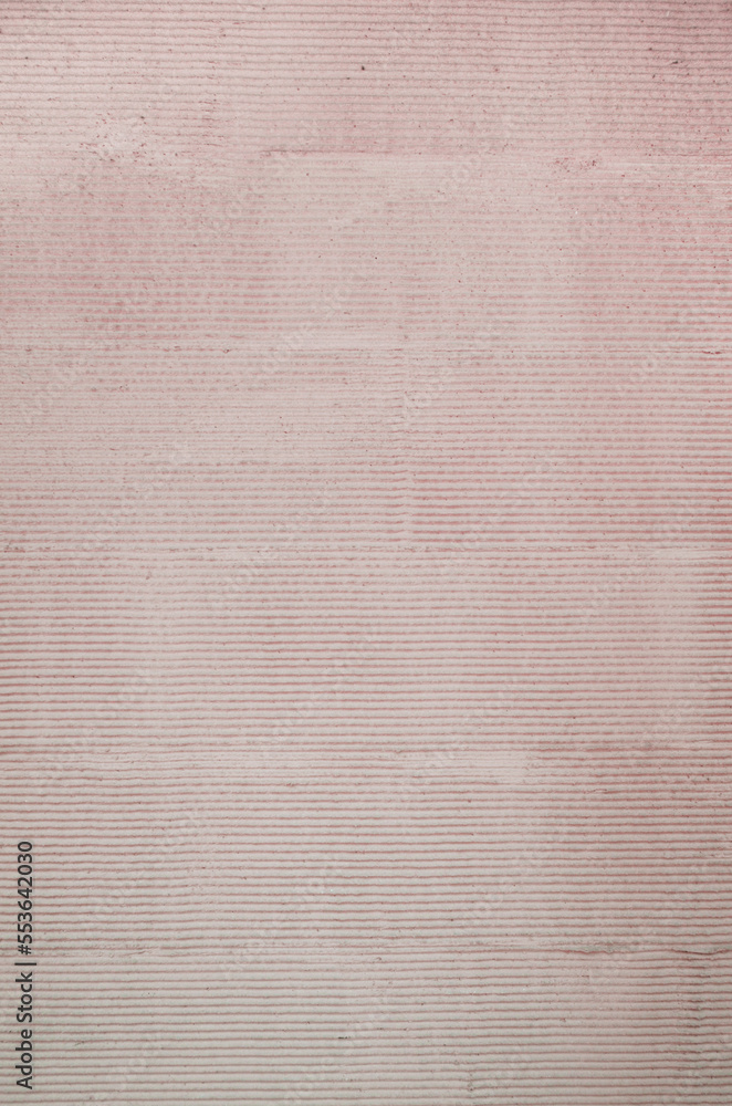 Fototapeta premium Traditional Japanese style plasterer wall background. Japanese comb striped patterned mortar cement texture.