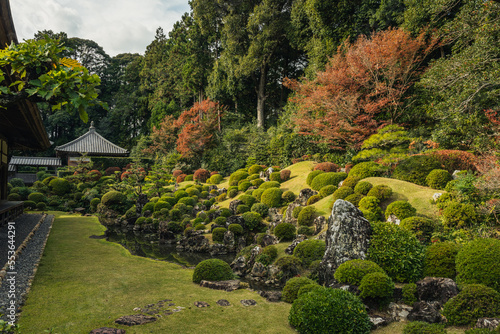 日本庭園と石