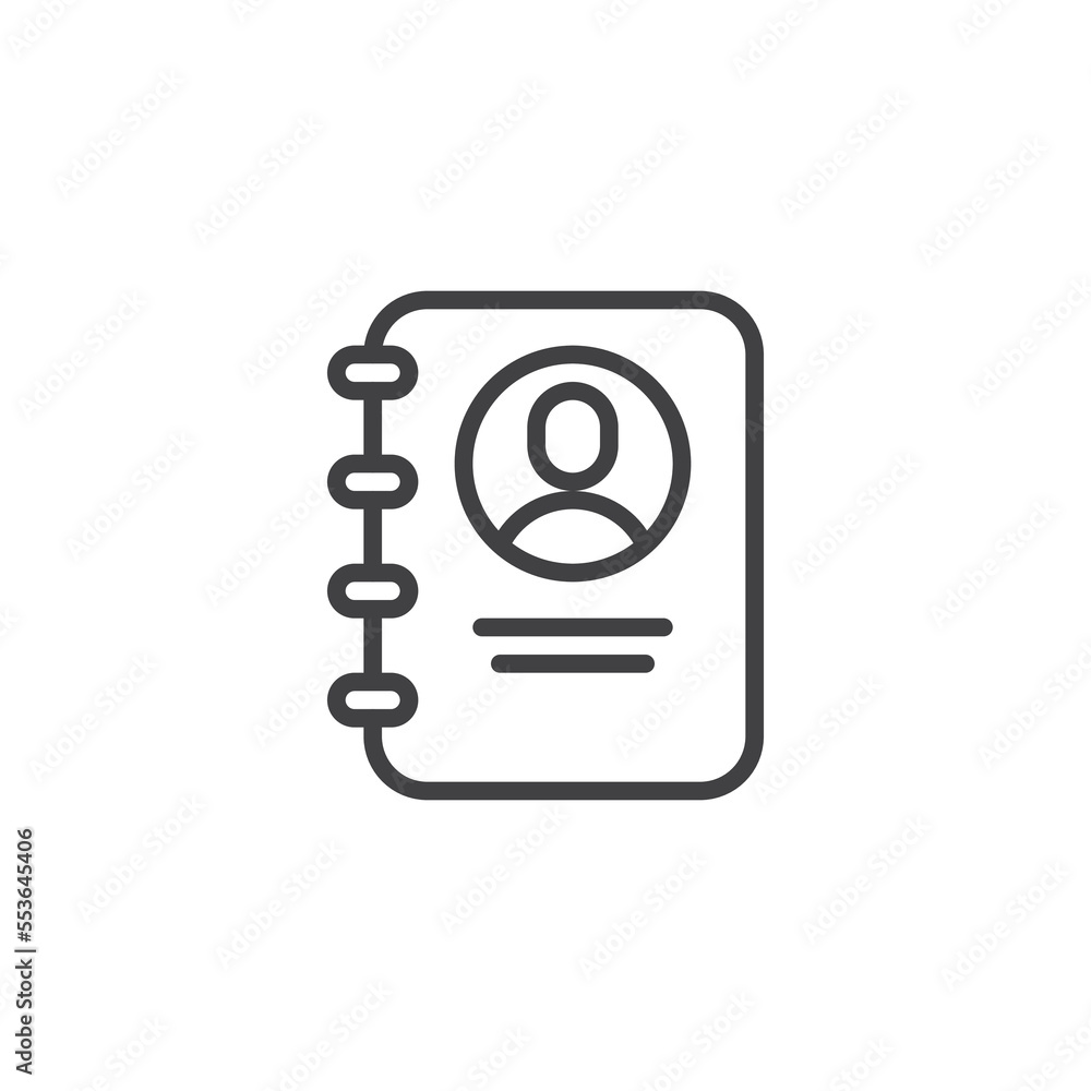 Address book line icon Address book line icon