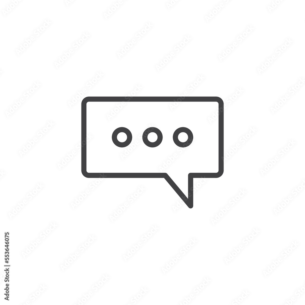 Speech bubble line icon Speech bubble line icon