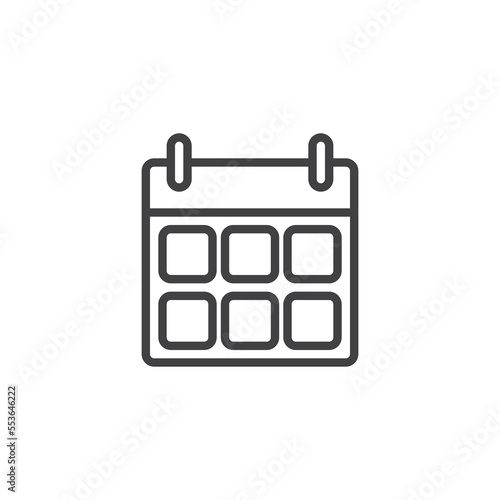 Calendar planner line icon