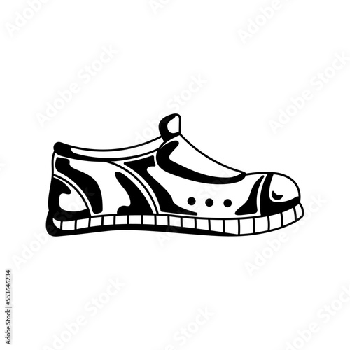 sport tennis shoes silhouette
