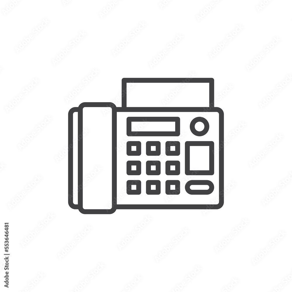 Fax machine line icon Fax machine line icon