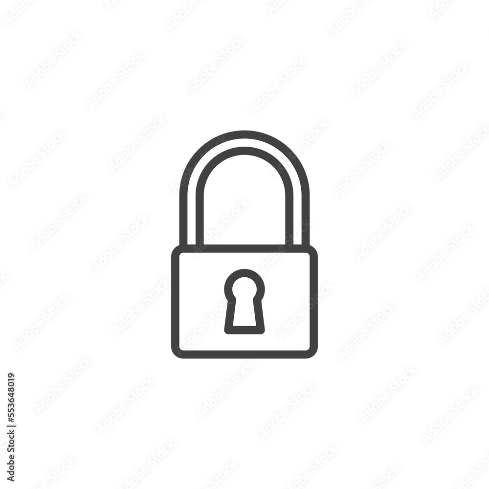 Padlock lock line icon Padlock lock line icon