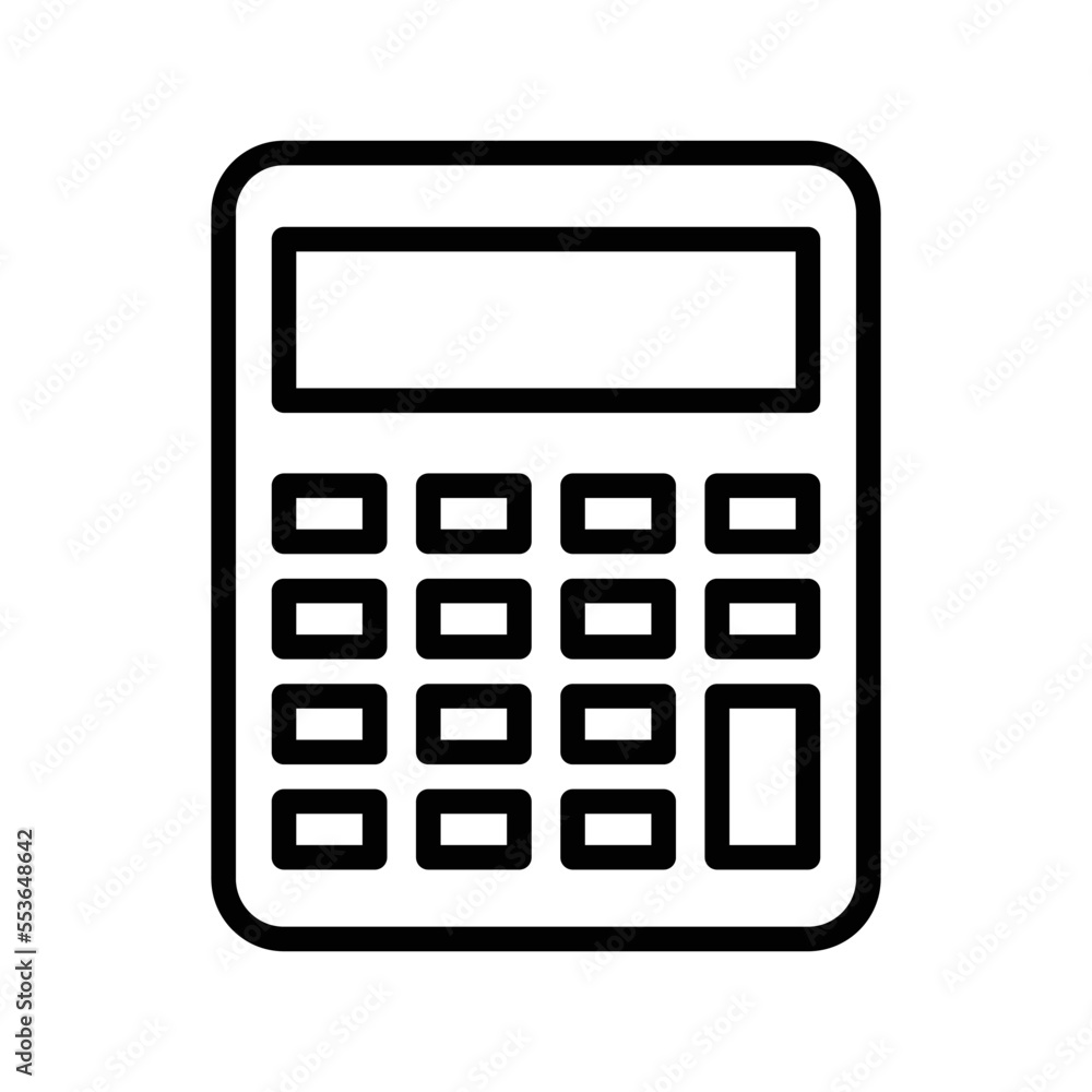 Calculator vector icon symbol design Calculator vector icon symbol design