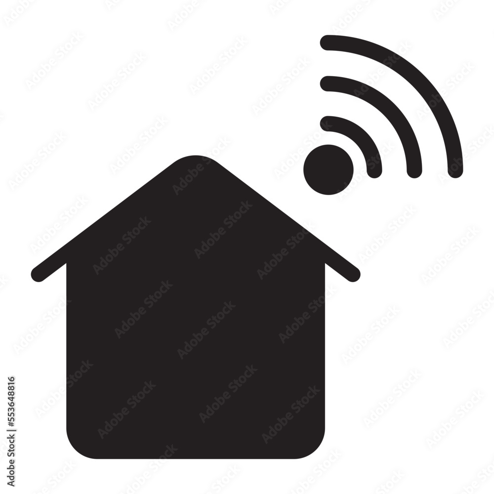 smart home glyph icon smart home glyph icon