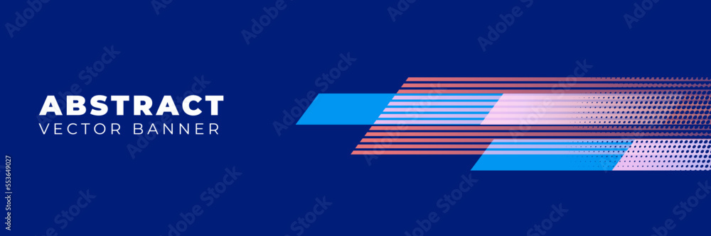 Blue background abstract horizontal banner vector, template design with copy space Blue background abstract horizontal banner vector, template design with copy space