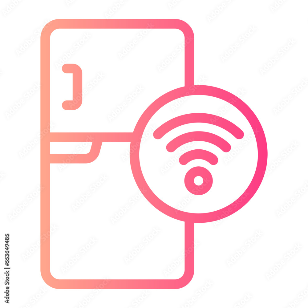 smart refrigerator gradient icon smart refrigerator gradient icon