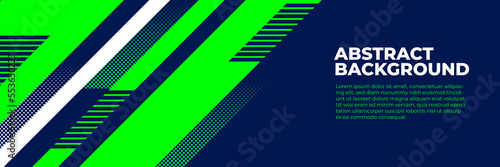 Abstract blue banner design vector, dynamic sporty horizontal background template for media promotion or web banner