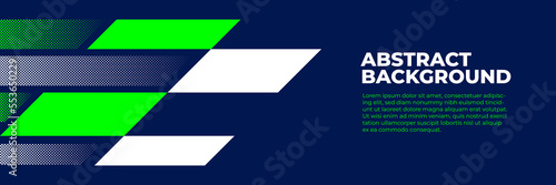 Abstract blue banner design vector, dynamic sporty horizontal background template for media promotion or web banner