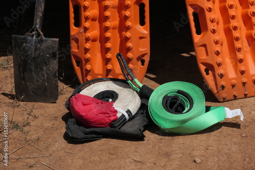 Closeup of 4 wheel drive recovery gear