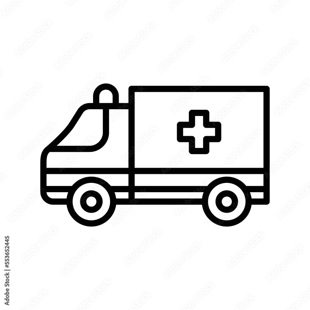 ambulance icon vector design template in white background ambulance icon vector design template in white background