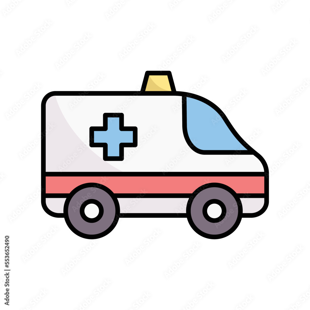 ambulance icon vector design template in white background ambulance icon vector design template in white background