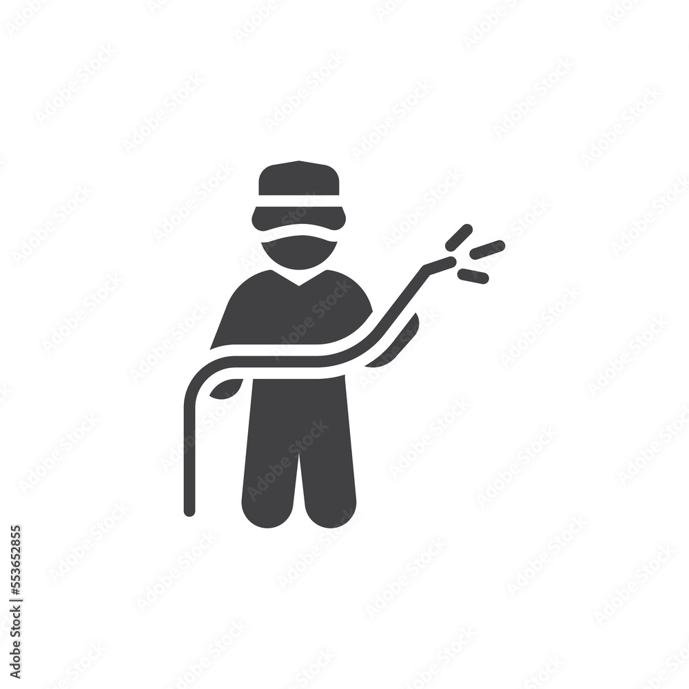 Car washer person vector icon Car washer person vector icon