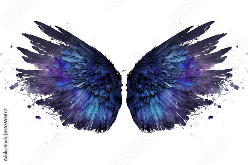 Beautiful magic watercolor angel wings © vuang