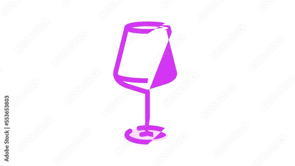 cup wine glass color icon animation cup wine glass color icon animation
