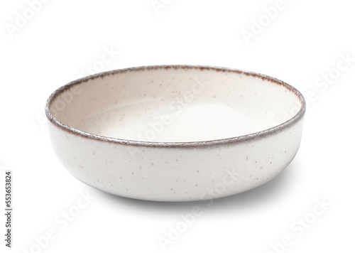 Canvastavla Empty ceramic bowl isolated on white background