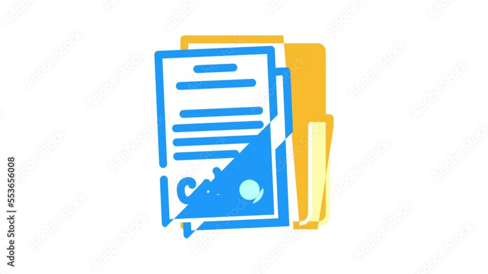 document folder color icon animation document folder color icon animation