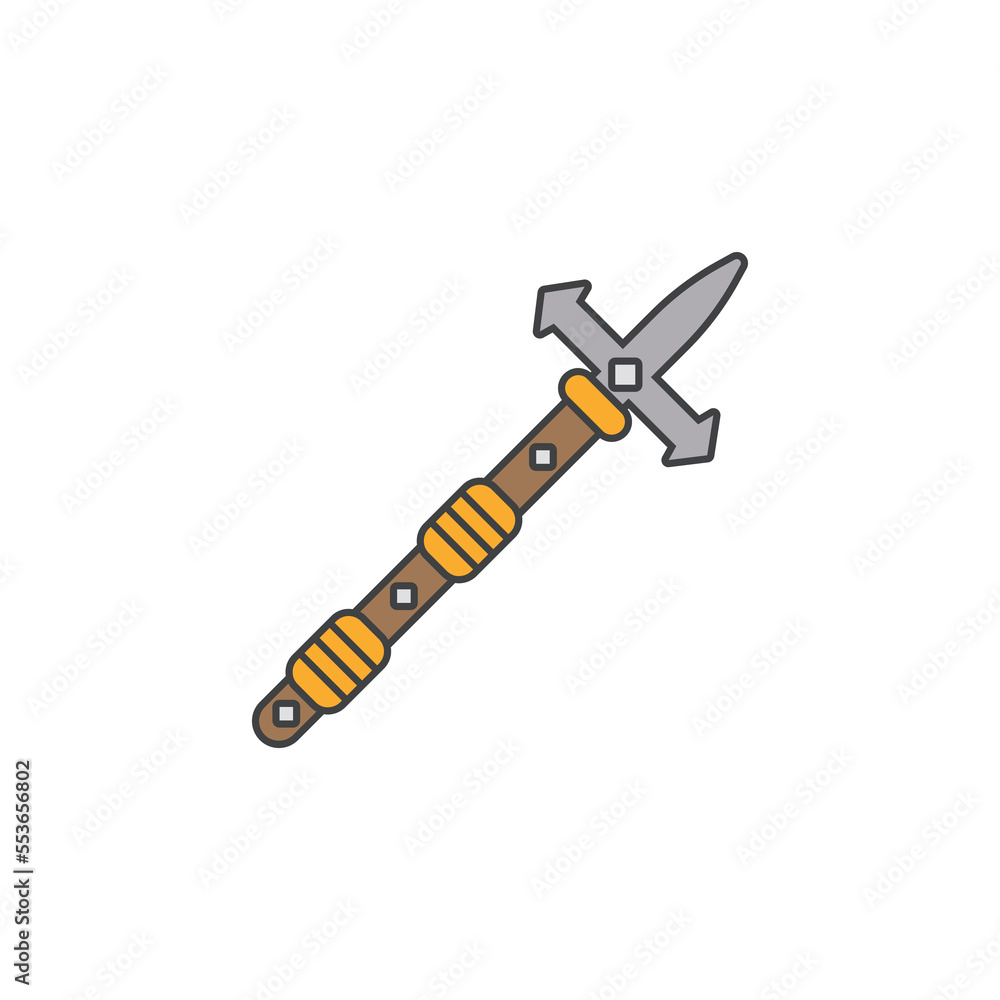 Naklejka premium the spear icon is suitable for your web, apk or project with a medieval theme