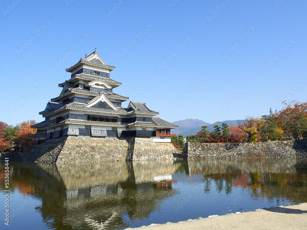 Matsumoto Jyo, old castle of japan in autumn Matsumoto Jyo, old castle of japan in autumn